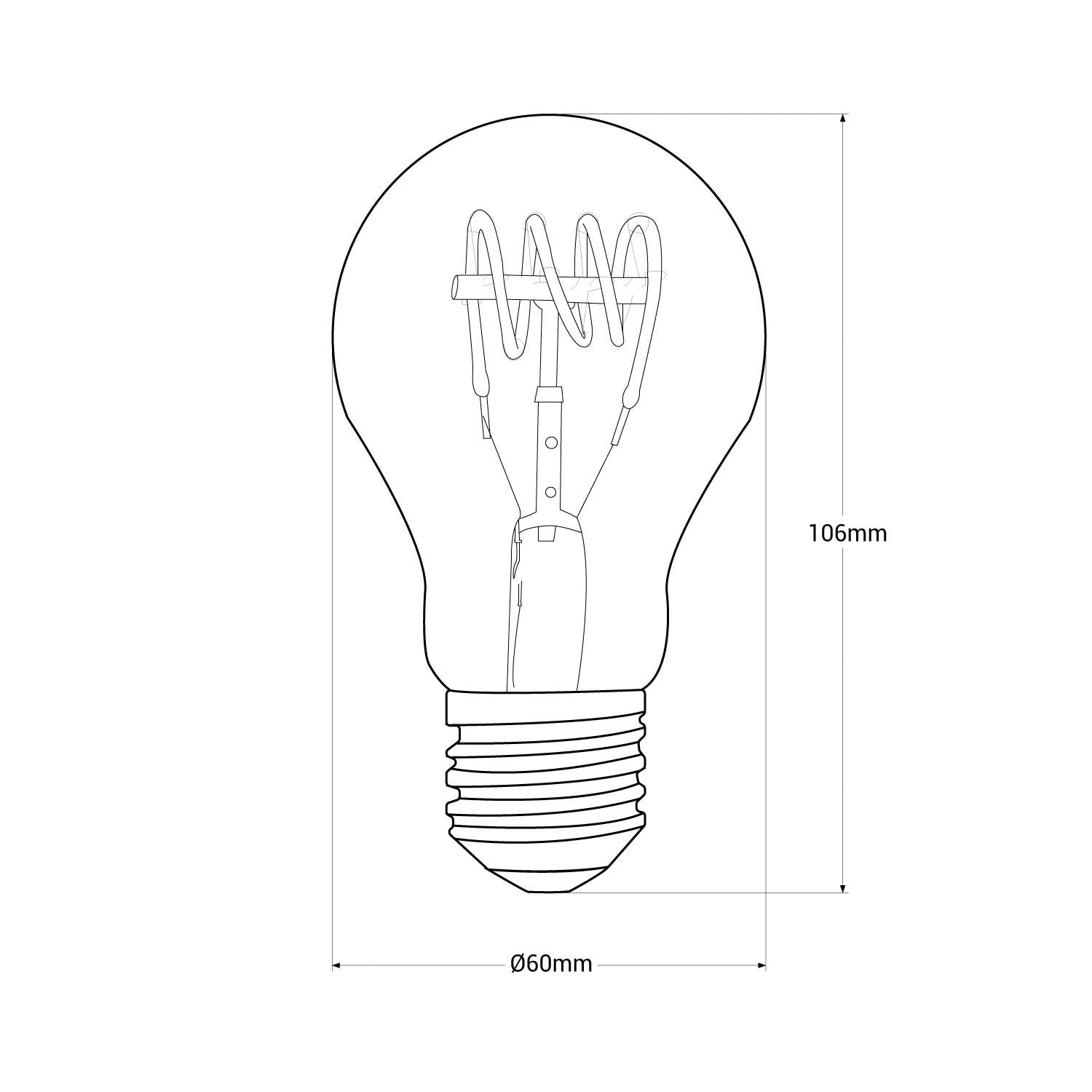 Vintage LED filament bulb