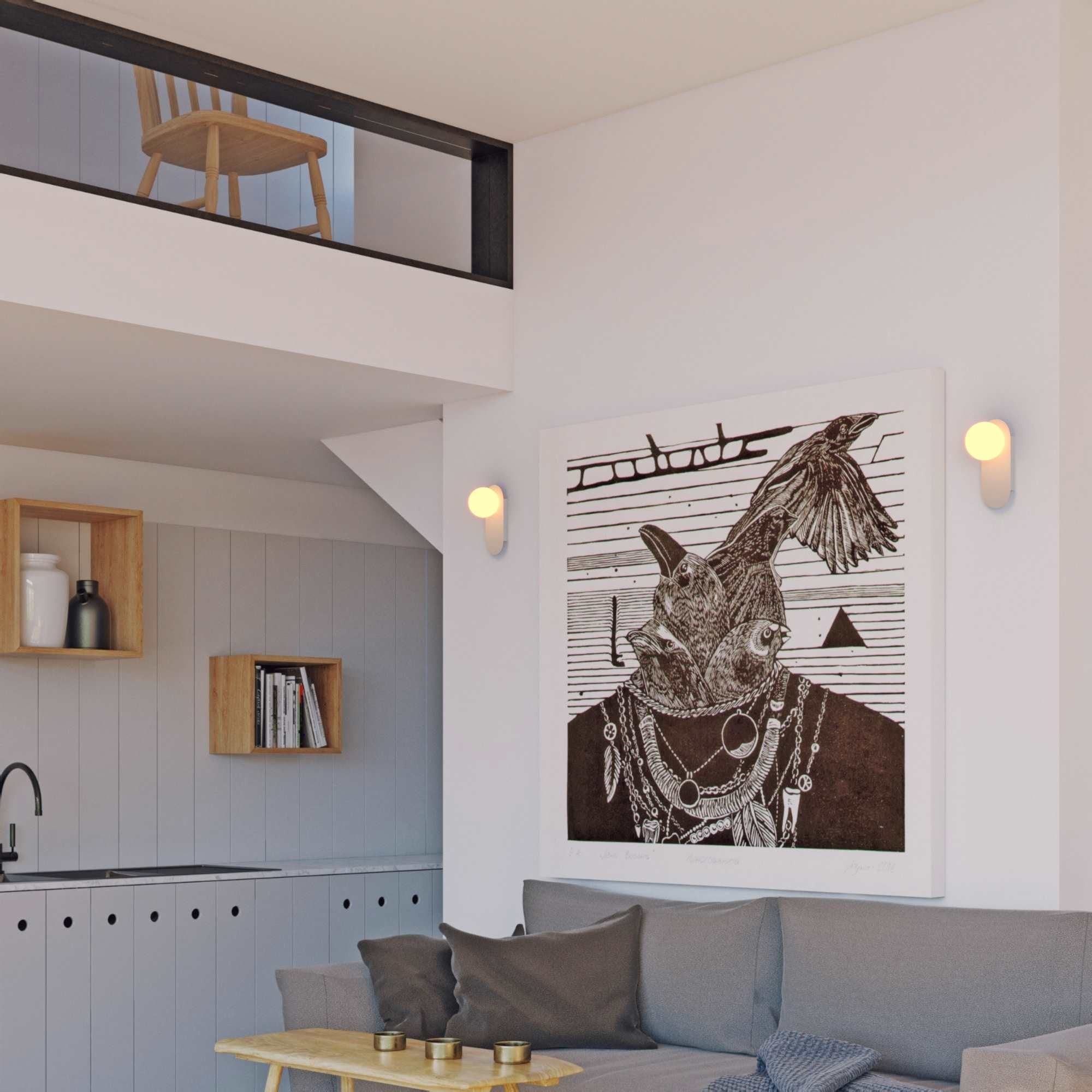 Aplique de pared bola cristal "Brian" - E27 (28)