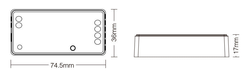 Controlador de tira LED 3 en 1- RGB - RGBW - RGB+CCT - 12/24V DC - 2.4G - MiBoxer - FUT037S+ (1)