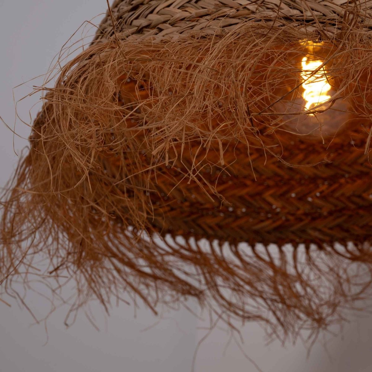 Lámpara colgante de fibras naturales "NAM XL" - Barcelona Led-Decoración