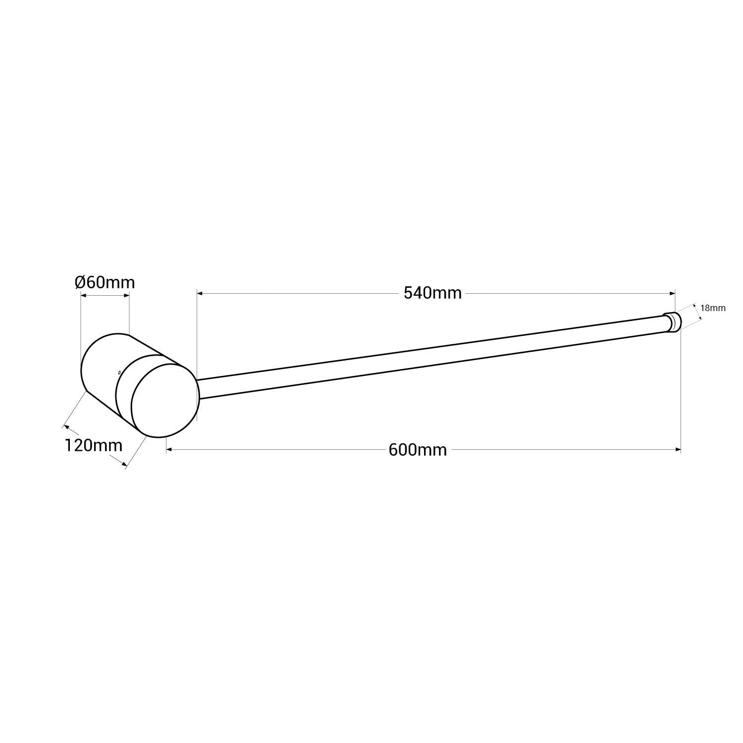Aplique de pared minimalista lineal "KENDA-R" 10W - Rotatorio 360º - Blanco Cálido (17)