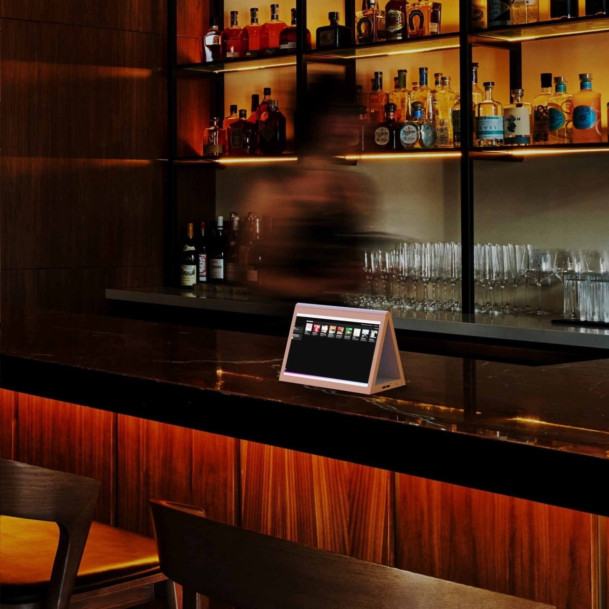 Display publicitario LCD de mesa 10.1'' con cámara - Pantalla doble - Táctil - Android 10 - Barcelona Led-Signage