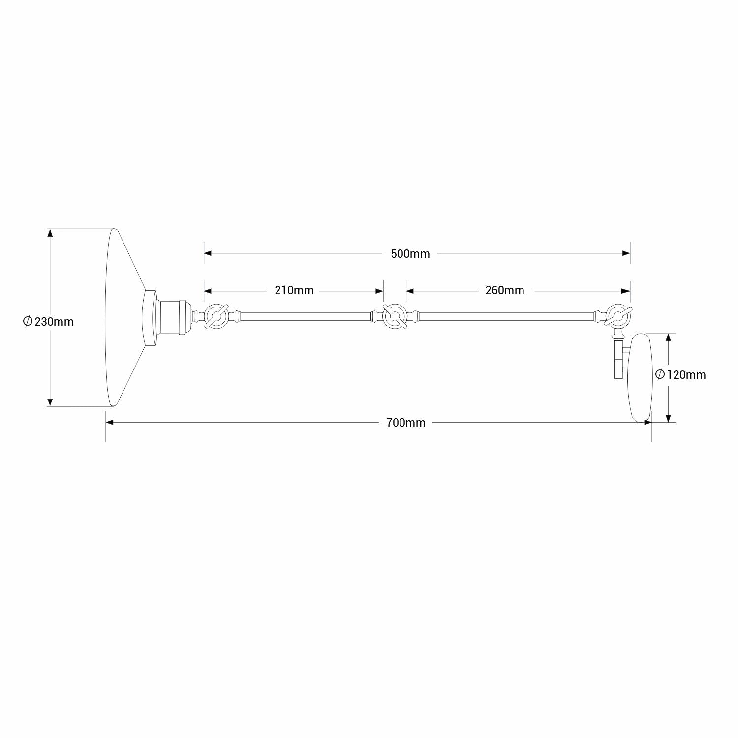 Aplique de pared vintage orientable "Wallen" (35)