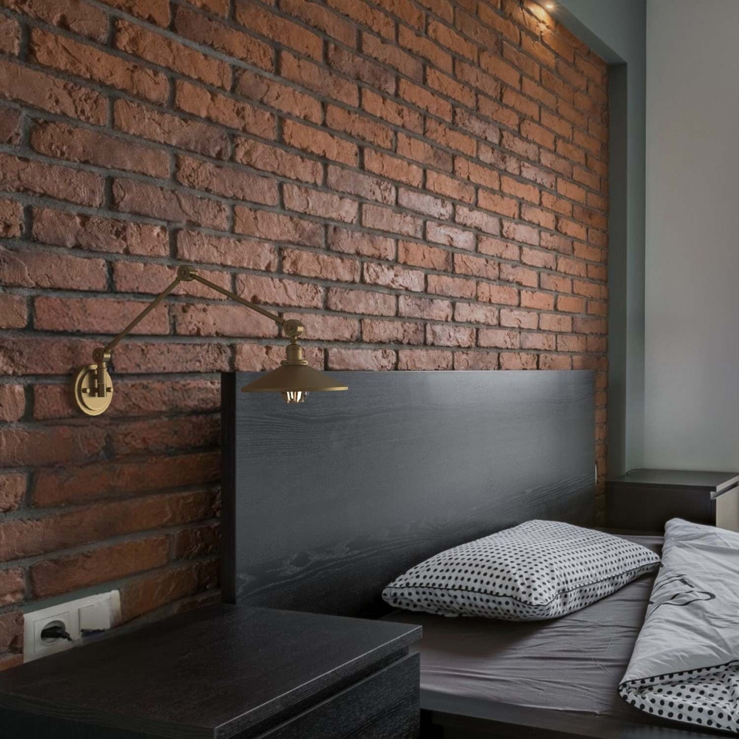 Aplique de pared vintage orientable "Wallen" (36)