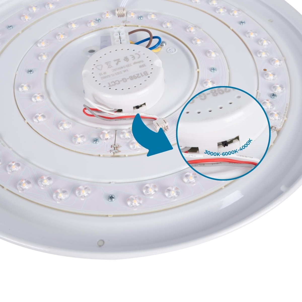 Plafón LED circular de superficie 30W CCT - Ø40cm - 2000lm - IP20 - Barcelona Led-
