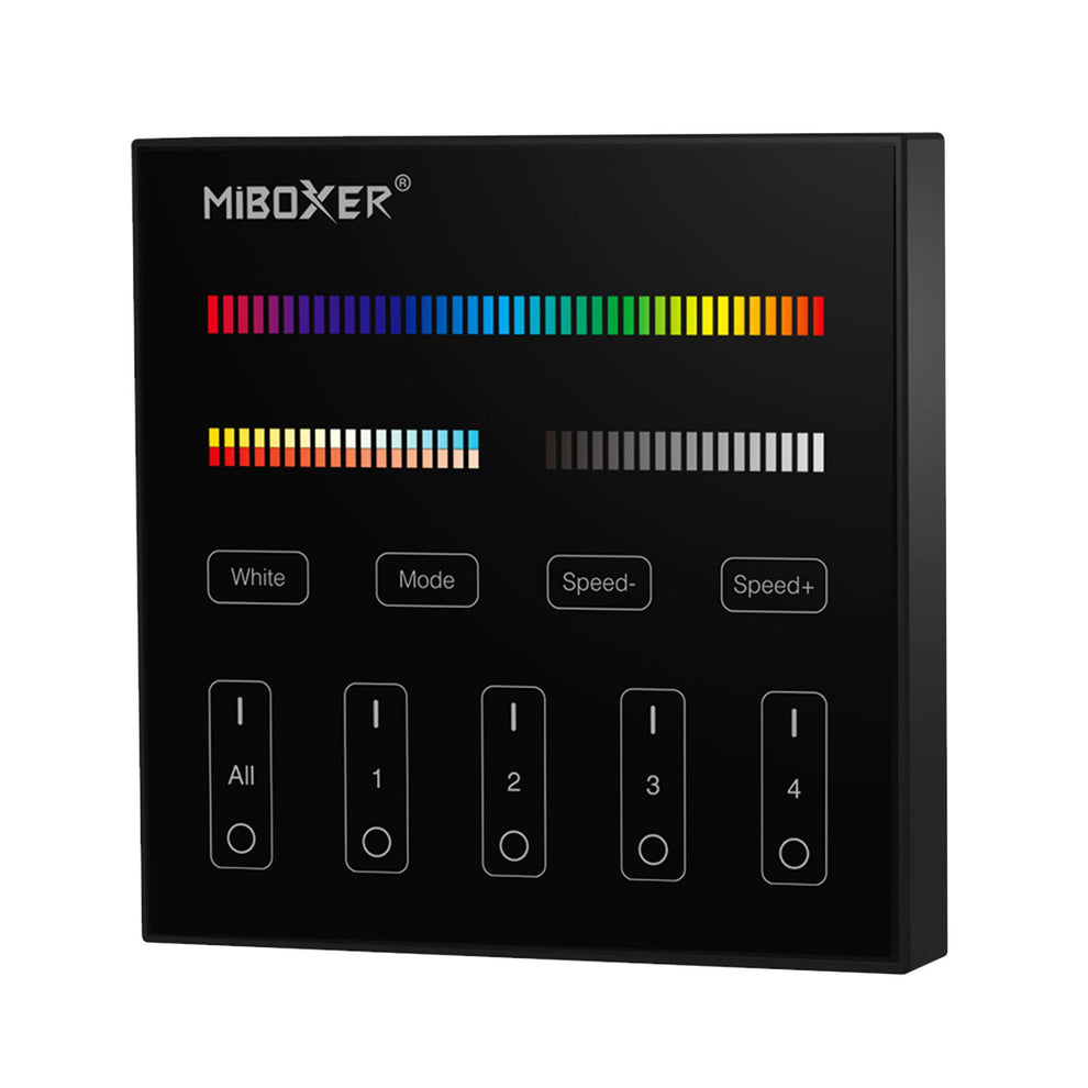 RGB + CCT touch control panel - 4 zones - Black - MiLight – Barcelona Led