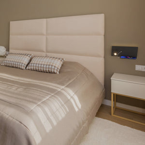 Aplique de pared para lectura con puerto USB "Kerta" - Iluminación doble - 3W+7W (79)