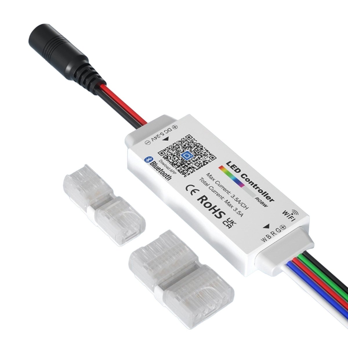 Controlador RGBW mini - WiFi + Bluetooth - 5-24V DC - 3.5A - Barcelona Led-Control y regulación
