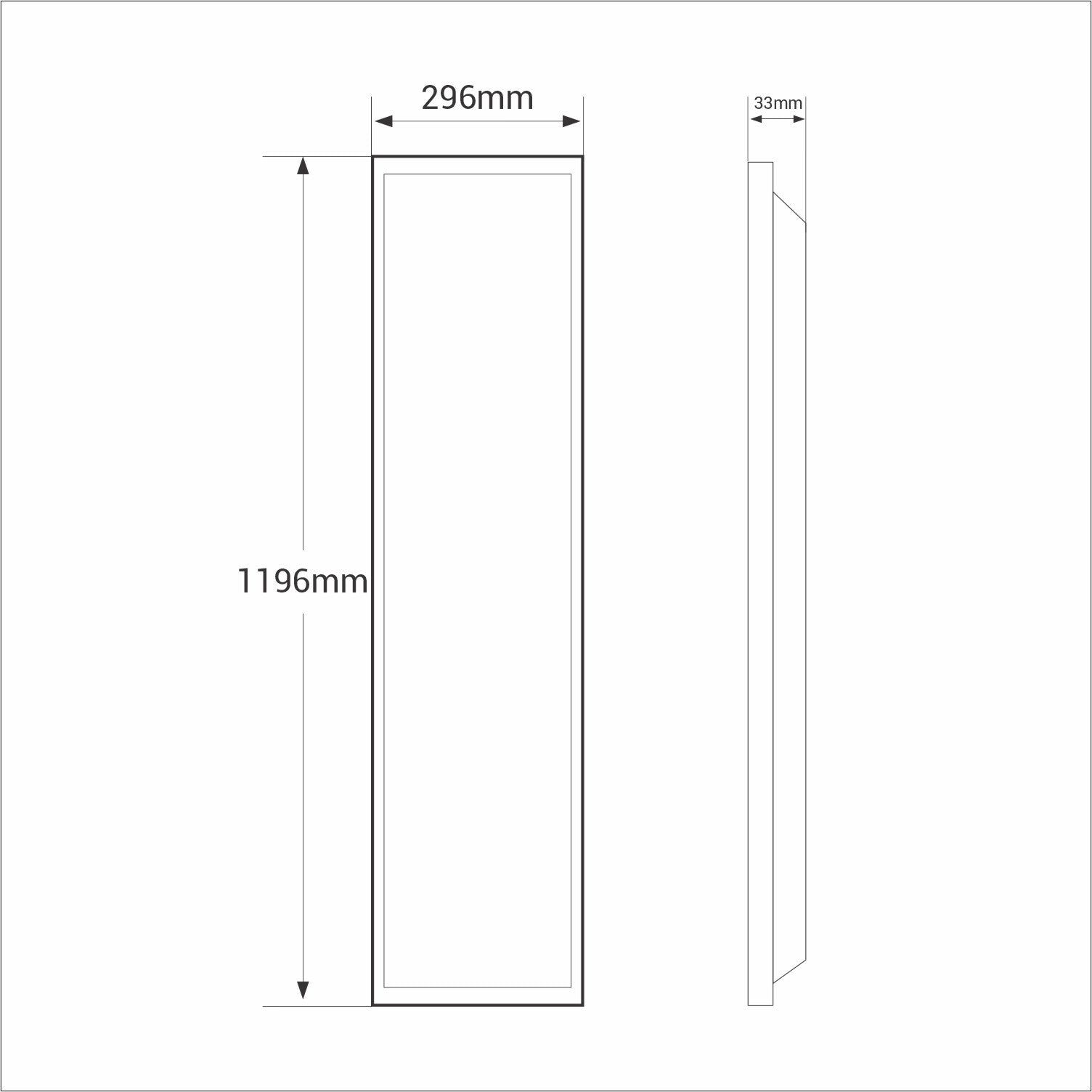 Panel LED empotrable Backlight CCT 120x30cm - 30W - 125lm/W - IP65 (2)