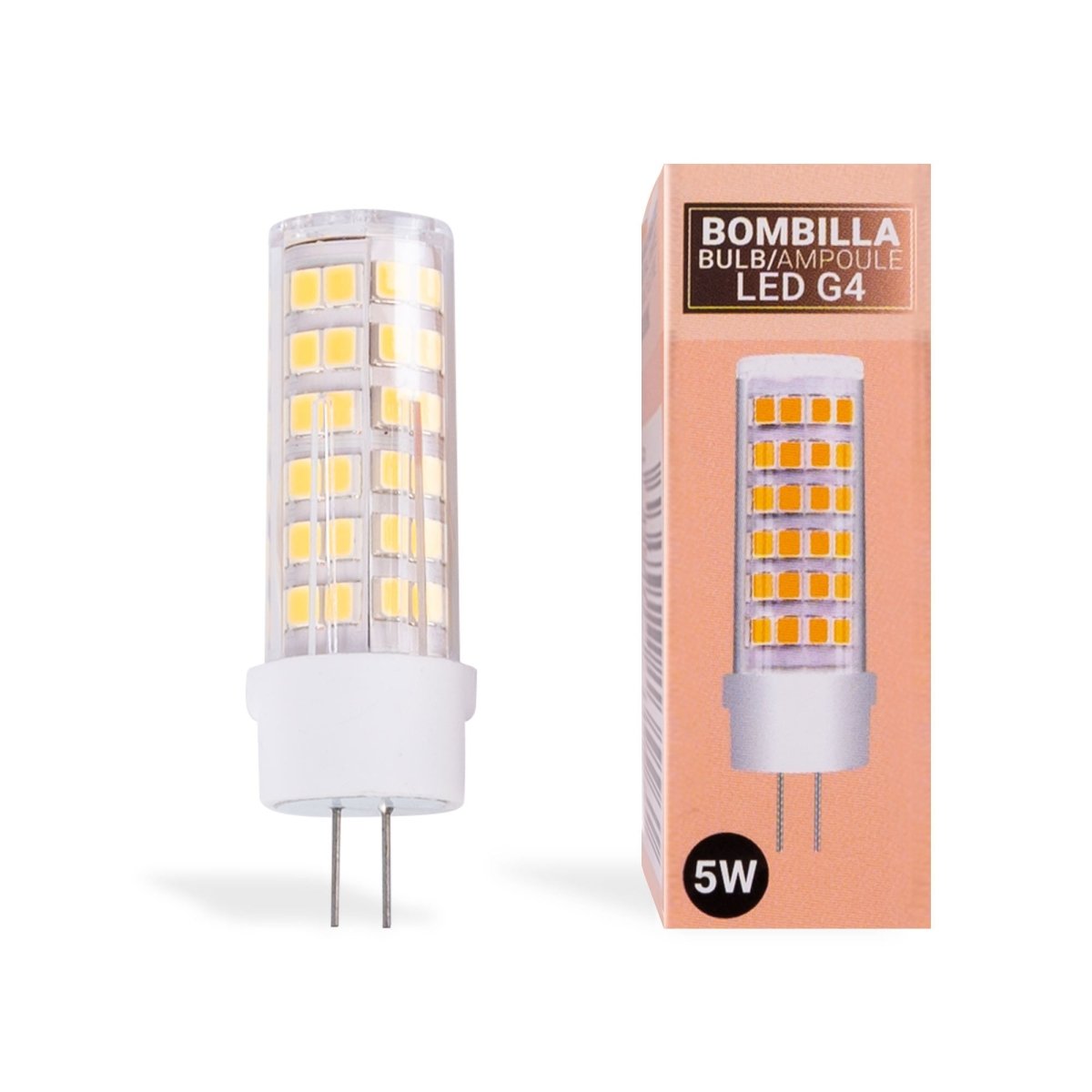 Bombilla LED G4 bi-pin tubular 12V AC/DC - 5W - Barcelona Led-