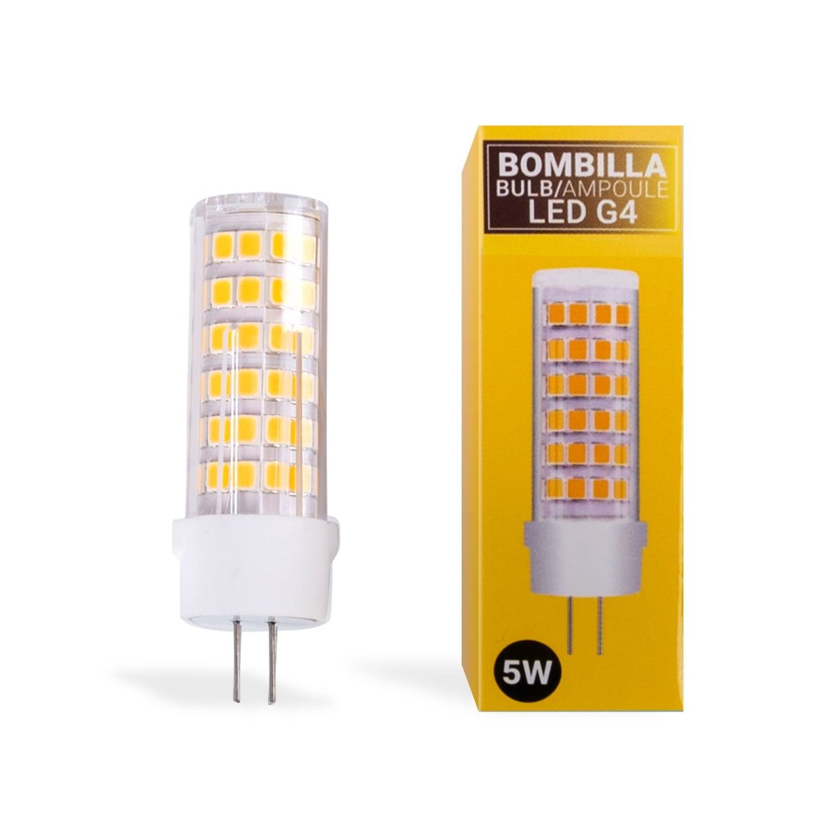 Bombilla LED G4 bi-pin tubular 12V AC/DC - 5W - Barcelona Led-