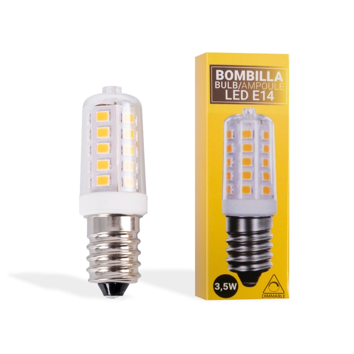 Bombilla LED E14 tubular 220-240V AC - 3,5W - Tamaño pequeño - Barcelona Led-