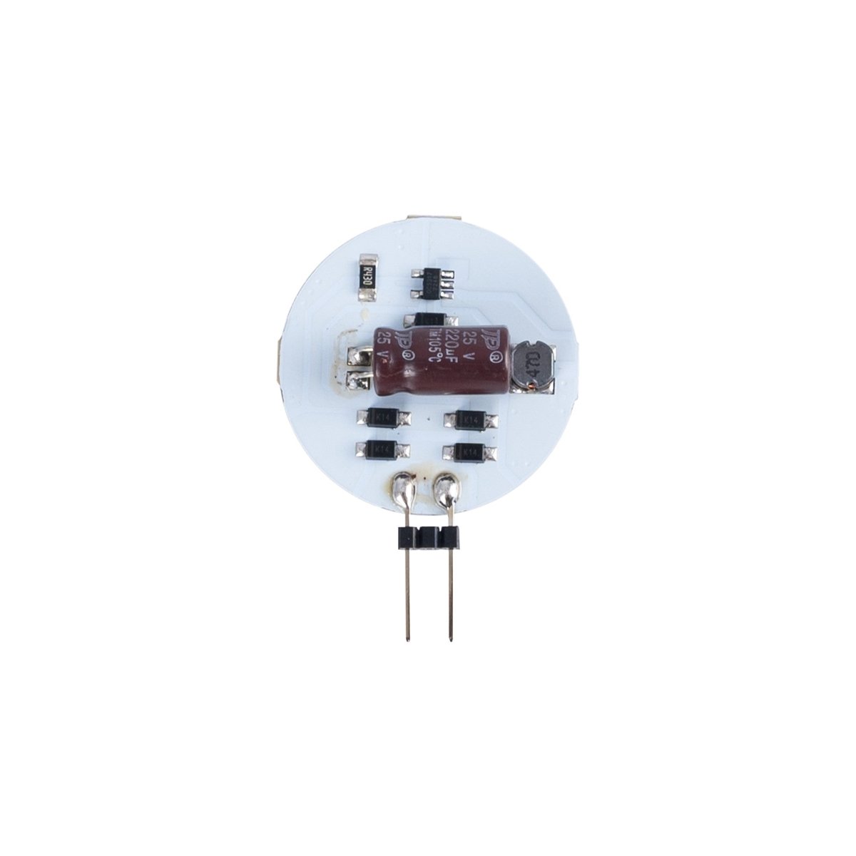 Bombilla LED G4 bi-pin circular plana 12V AC/DC - 2,5W - Barcelona Led-