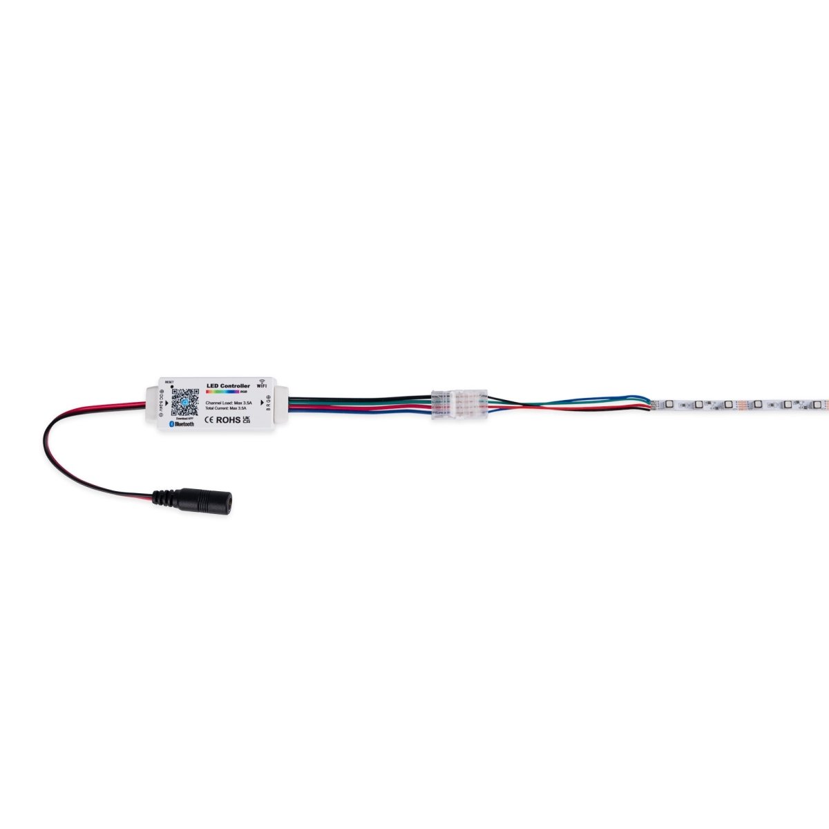 Controlador RGB mini - WiFi + Bluetooth - 5-24V DC - 3.5A - Barcelona Led-Control y regulación