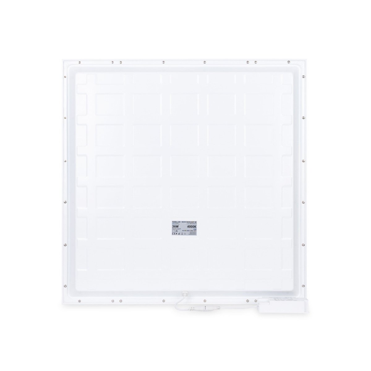 Panel LED empotrable Backlight 60x60cm - 3800lm - driver Philips - 36W - IP40 - Barcelona Led-