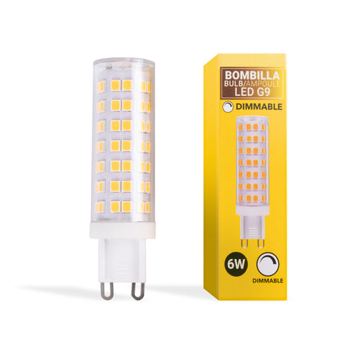 Lâmpada LED G9 tubular 220-240V AC - 6W - Regulável
