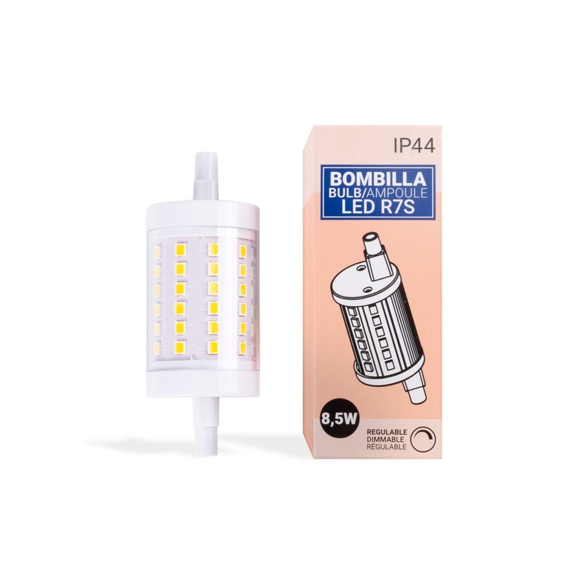 Bombilla LED R7S 78mm - Regulable - 1100lm - 8,5W - Barcelona Led-