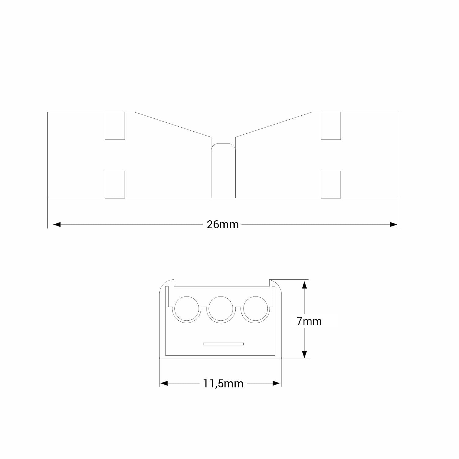 Conector rápido cable a cable CCT - 3 pines (3 hilos) (8)