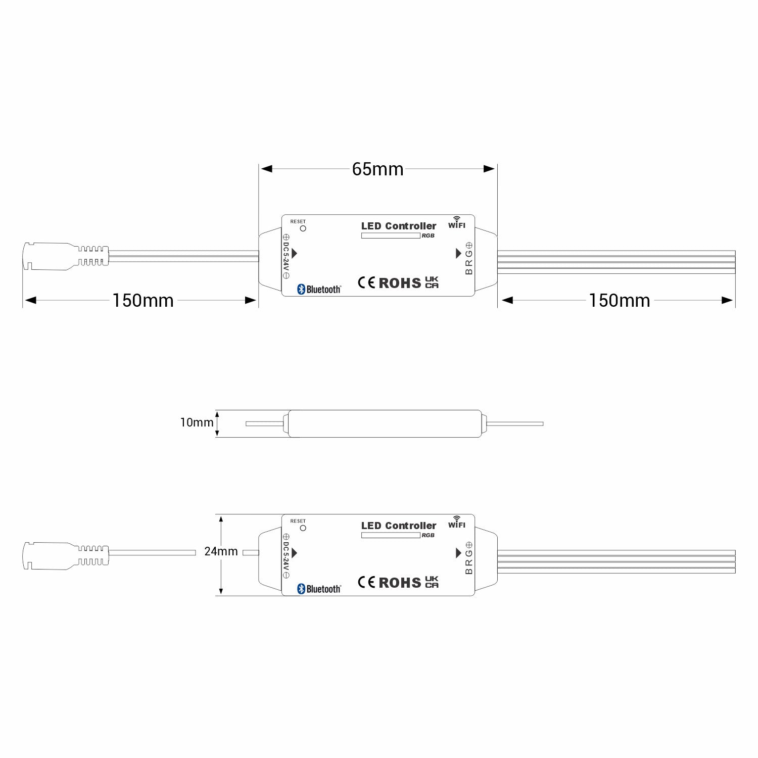 Controlador RGB mini - WiFi + Bluetooth - 5-24V DC - 3.5A (11)