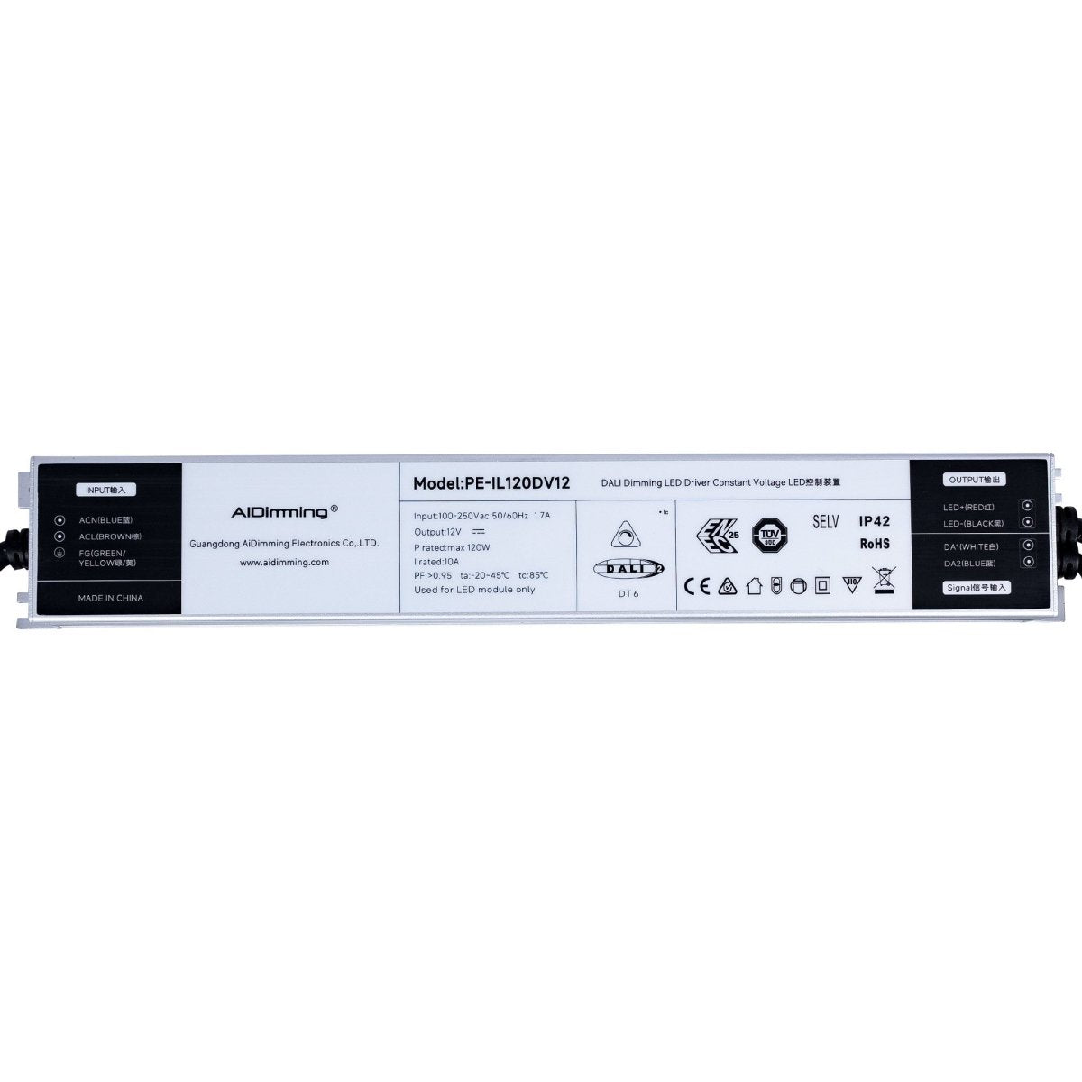 Fuente de alimentación regulable DALI 12V - 10A - 120W - Barcelona Led-Material eléctrico