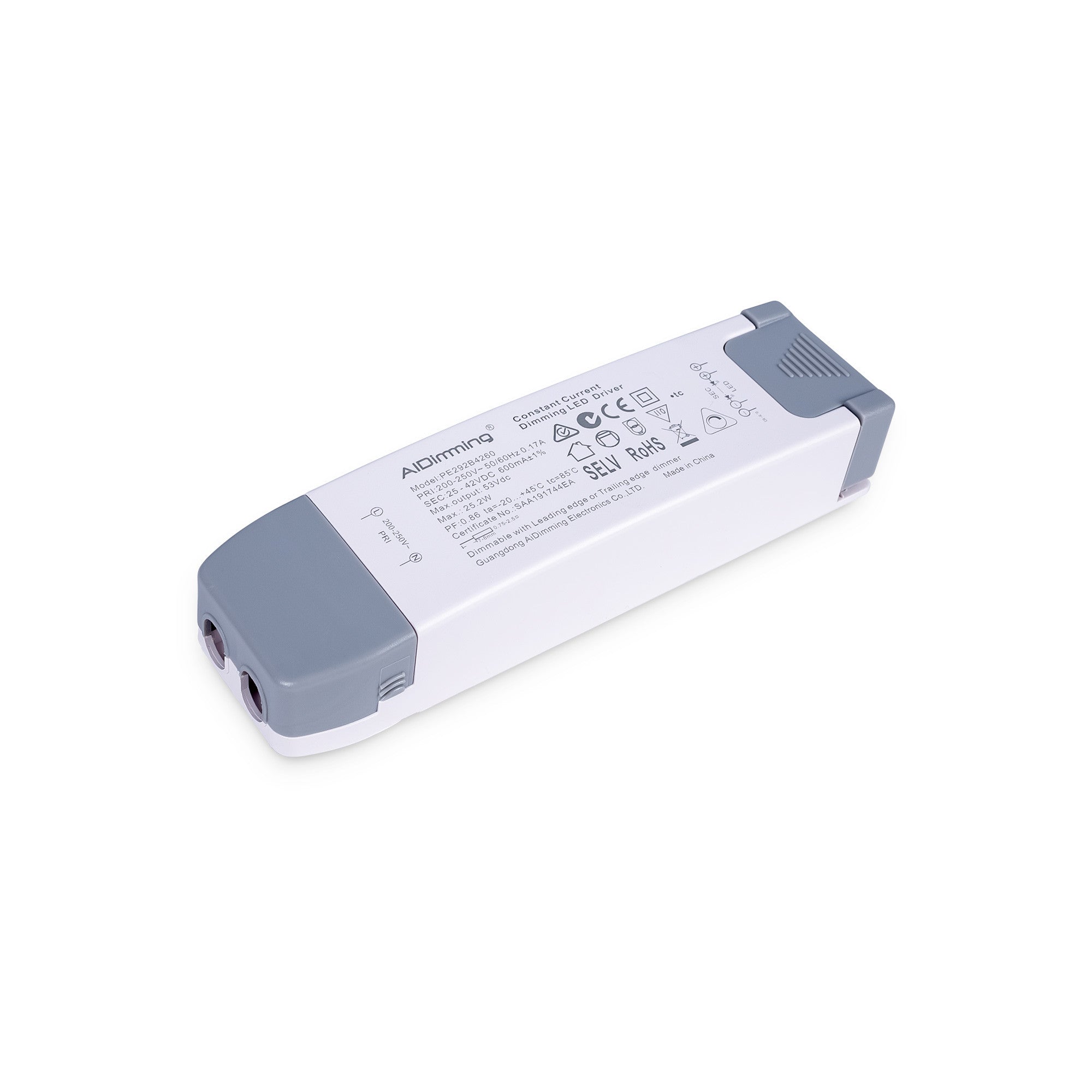 Driver regulable TRIAC 25-42V DC - 600mA - 25,2W (4)