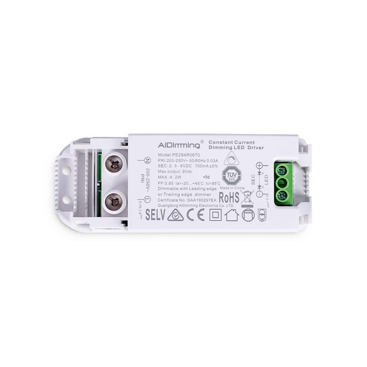 Driver regulable TRIAC 2-6V DC - 700mA - 4,2W - Barcelona Led-