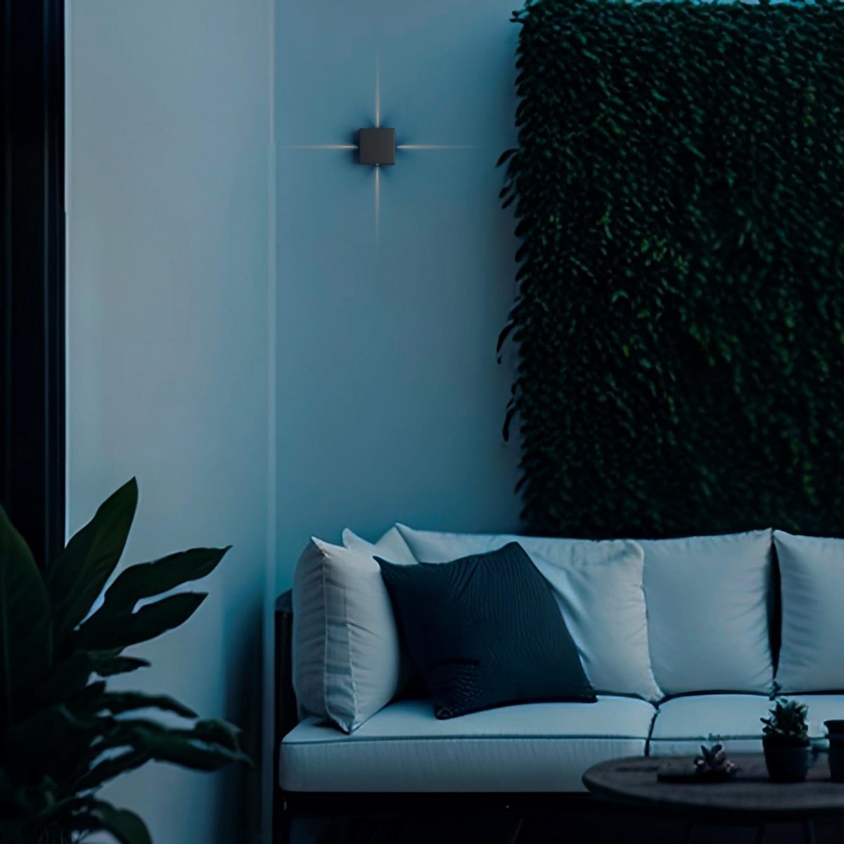 Aplique de pared exterior LED cuadrado "Karen 4" - 6W - IP54 - Emisión de luz cuatro caras - Barcelona Led-Decoración