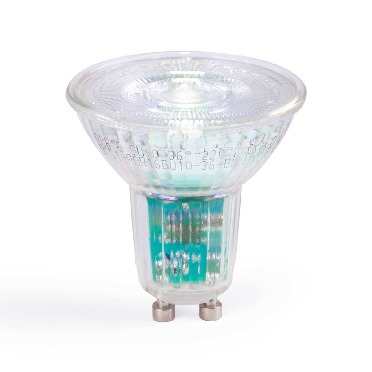 Bombilla LED GU10 6W cristal - 130lm/W - PAR16 - 36° - Barcelona Led-