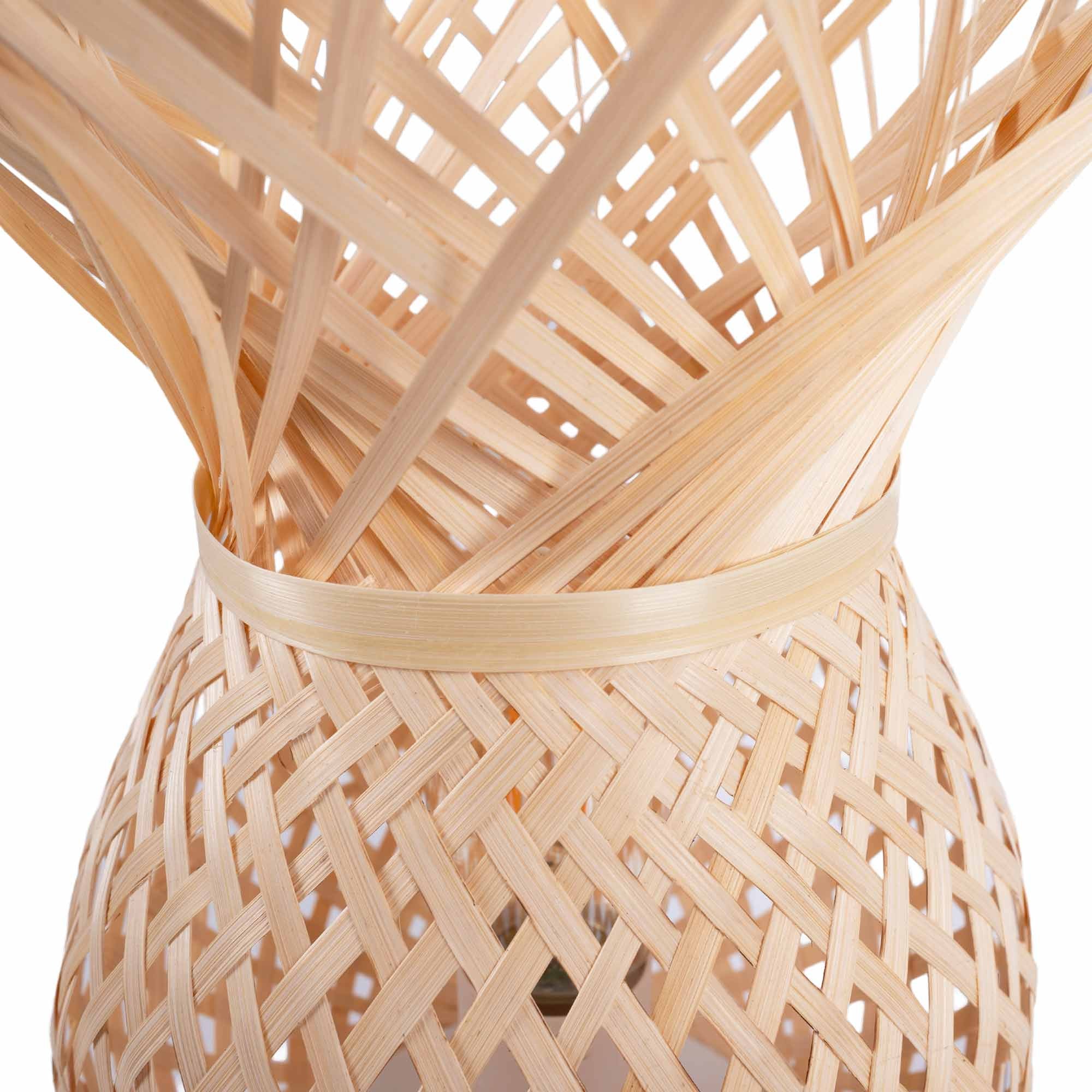 Lámpara de mesa de mimbre "VIMET" (8)