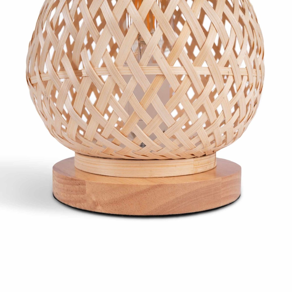 Lámpara de mesa de mimbre "VIMET" - Barcelona Led-Decoración