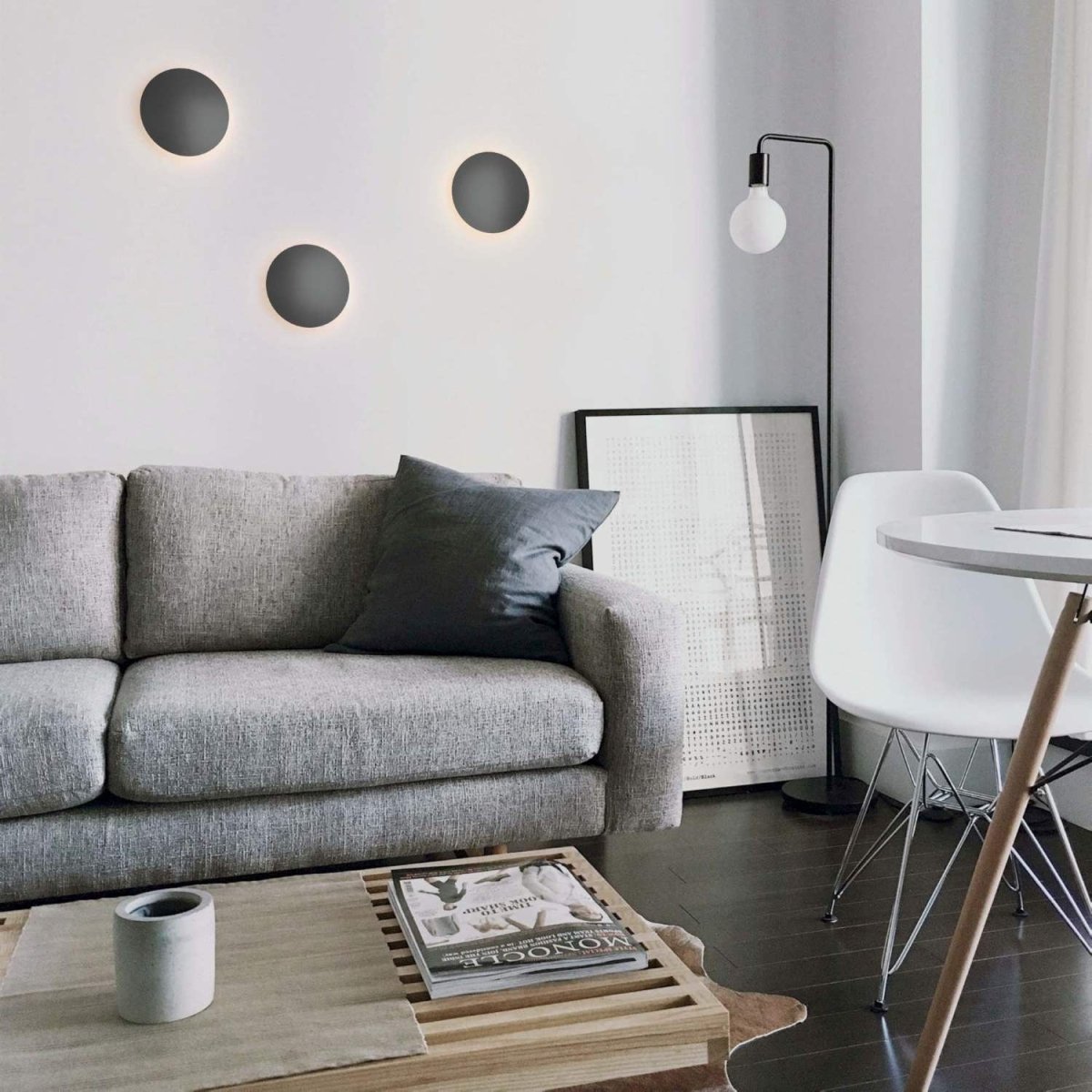 Aplique LED de pared circular "Eclipsis" 12W - 3000K - CRI90 - Driver KeGu - IP20 - Barcelona Led-Decoración