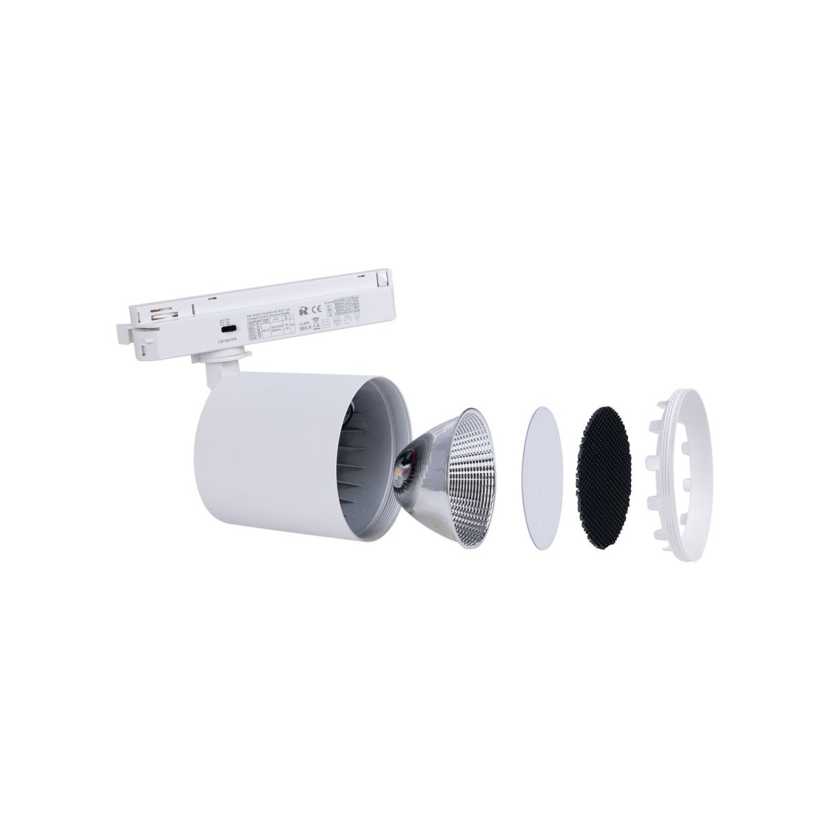 Proyector LED para carril monofásico CCT - 40W - CRI 90 - Barcelona Led-