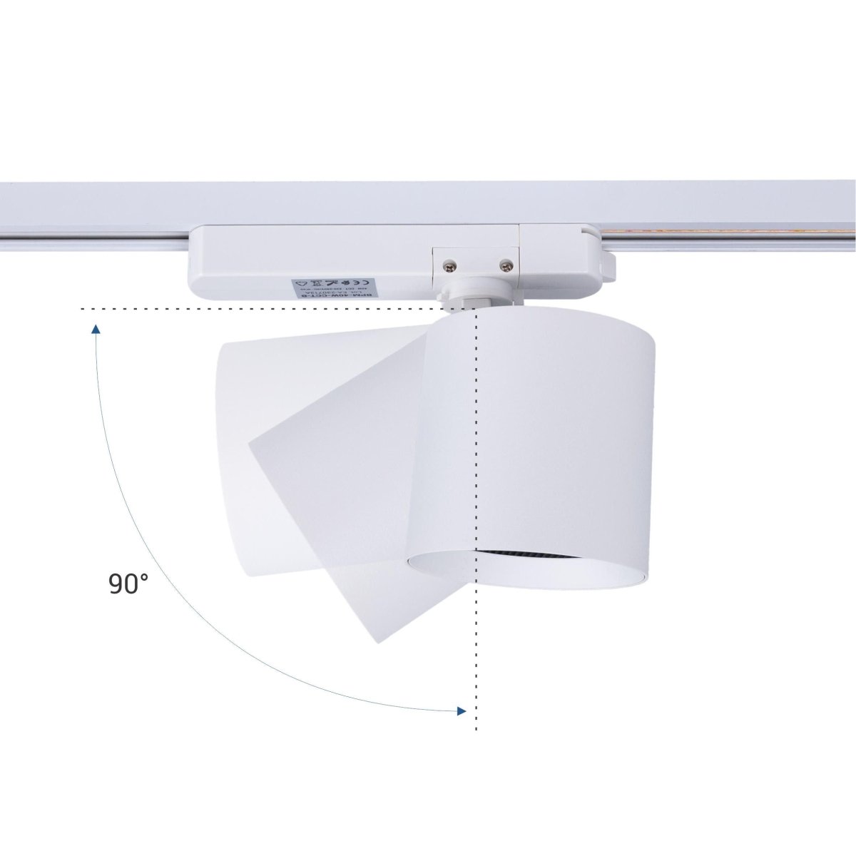 Proyector LED para carril monofásico CCT - 40W - CRI 90 - Barcelona Led-