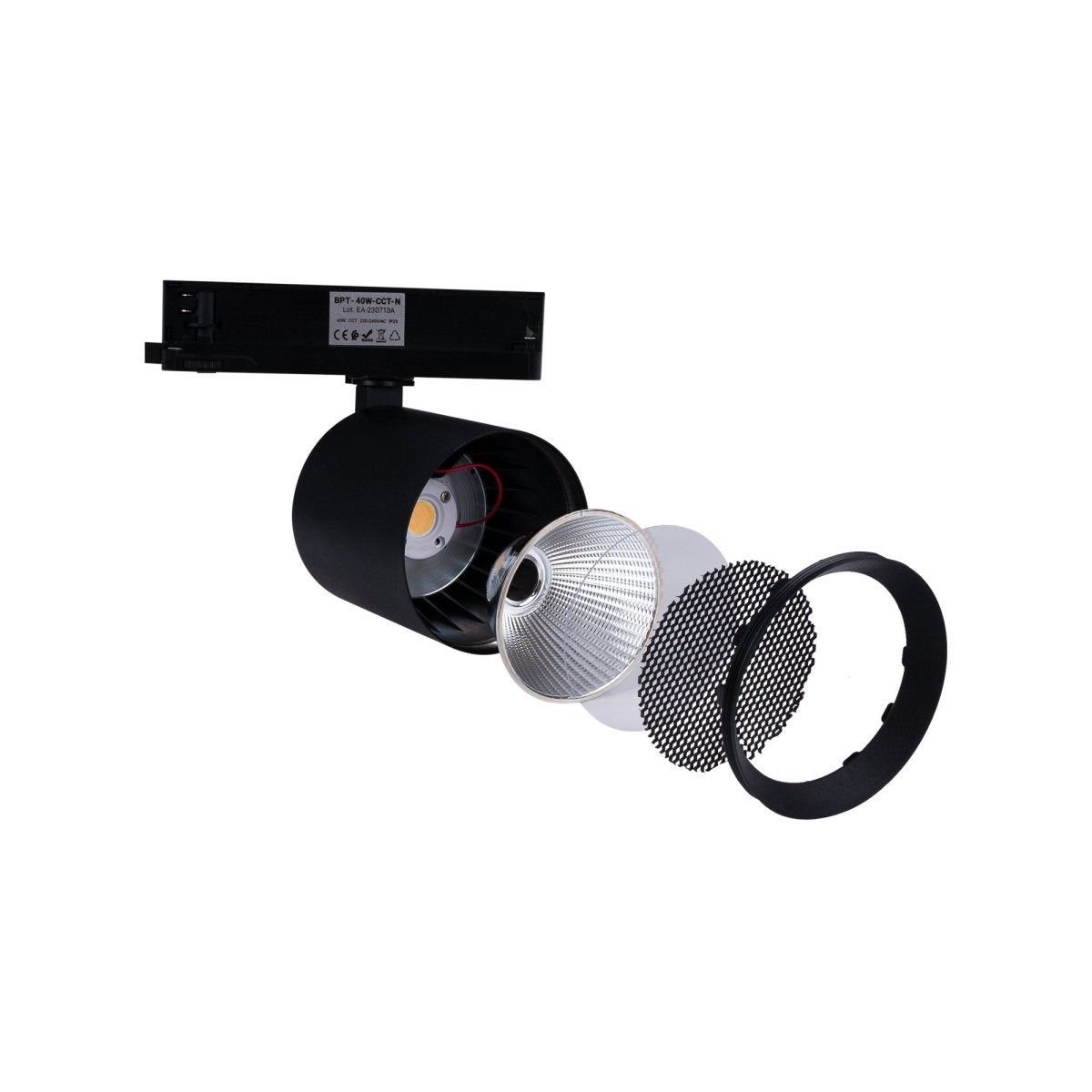 Proyector LED para carril trifásico CCT 40W - CRI 90 - Driver KGP - Barcelona Led-