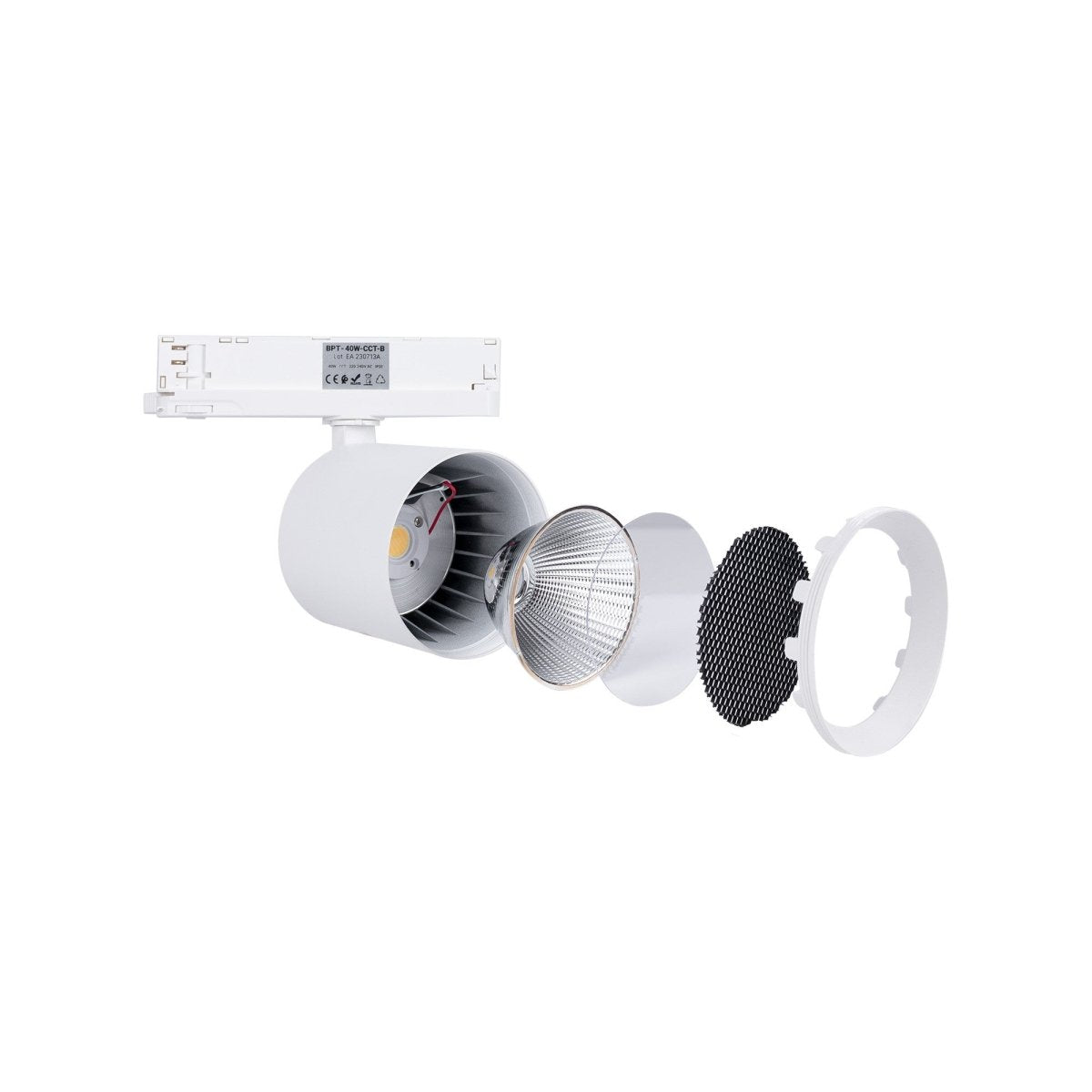 Proyector LED para carril trifásico CCT 40W - CRI 90 - Driver KGP - Barcelona Led-