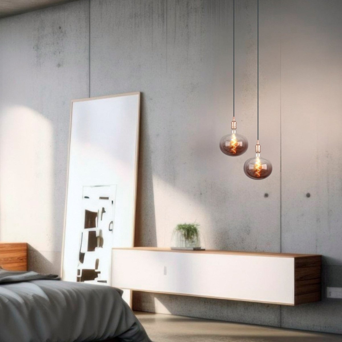 Bombilla decorativa LED de filamento "Decor" - E27 R220 - Regulable - 4W - 1800K - Barcelona Led-