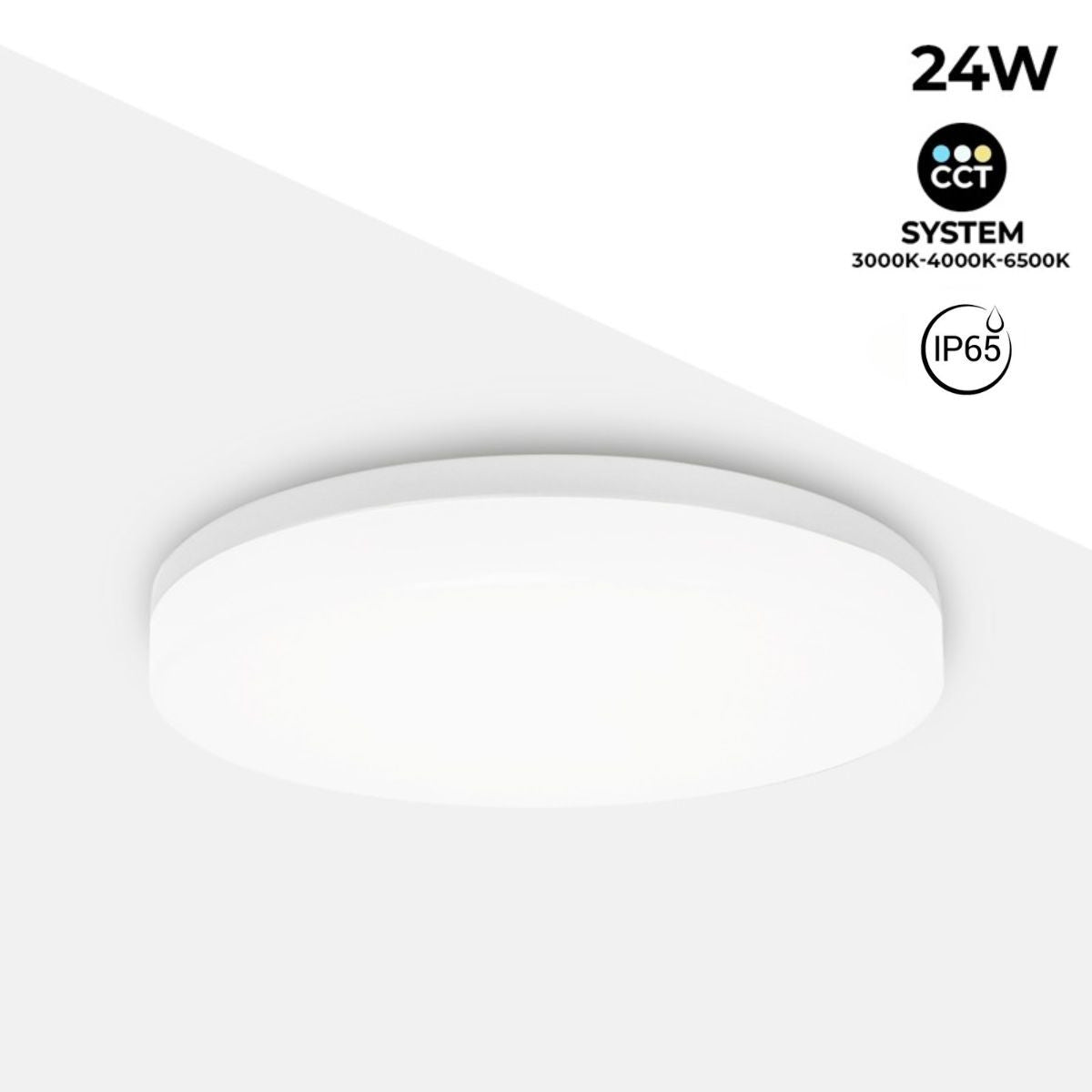 Plafón LED estanco circular blanco 24W CCT - 2400lm - IP65 (14)