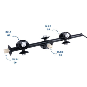 Lámpara acústica colgante vertical "DRAC" - 4 esferas luminosas y 6 esferas absorbentes (18)
