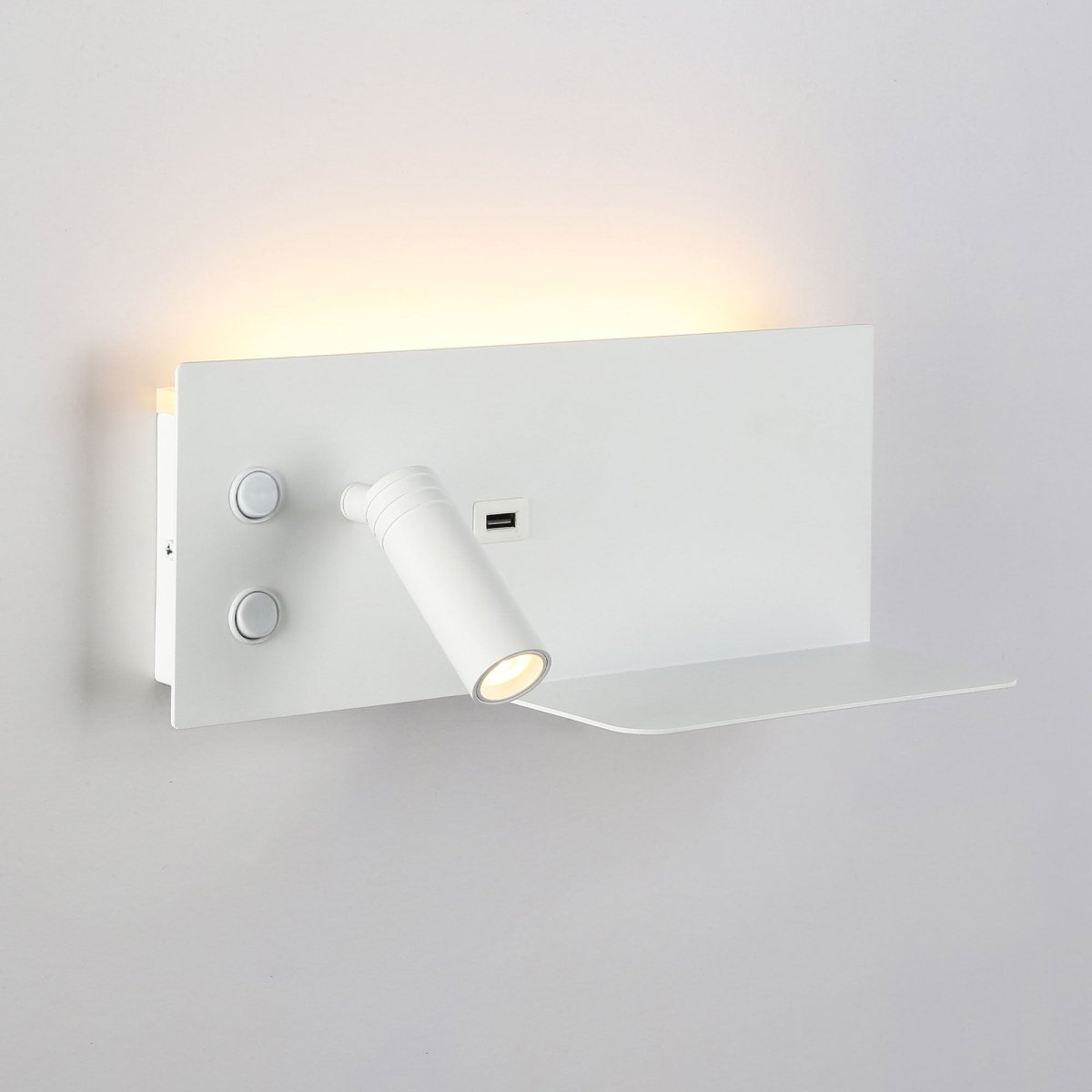 Pack x 2 - Aplique de pared para lectura con puerto USB "Kerta" - Iluminación doble - 3W+7W - Barcelona Led-Decoración