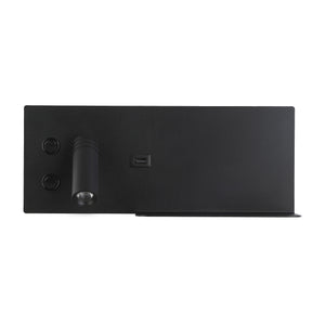 Pack x 2 - Aplique de pared para lectura con puerto USB "Kerta" - Iluminación doble - 3W+7W (44)