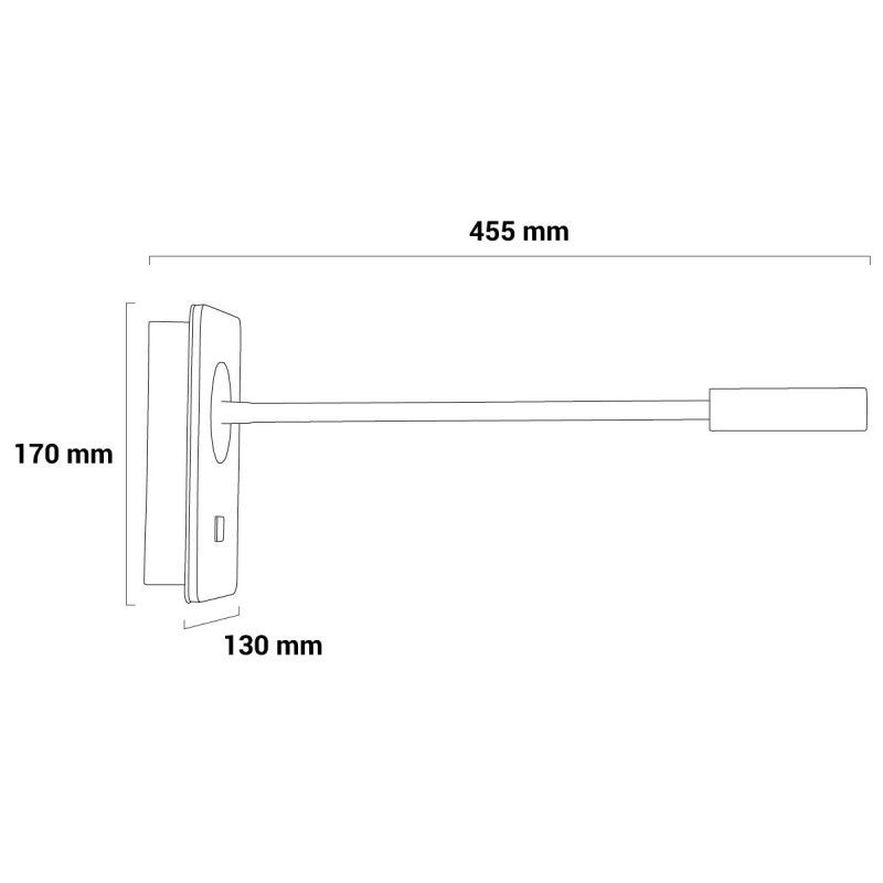 Pack x 2 - Aplique de pared flexible para lectura con puerto USB "LONDON USB" - Chip CREE - 3W - Negro (2)