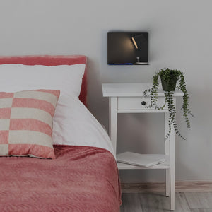 Aplique de pared para lectura con puerto USB "BASKOP" - 6W - Luz derecha (14)