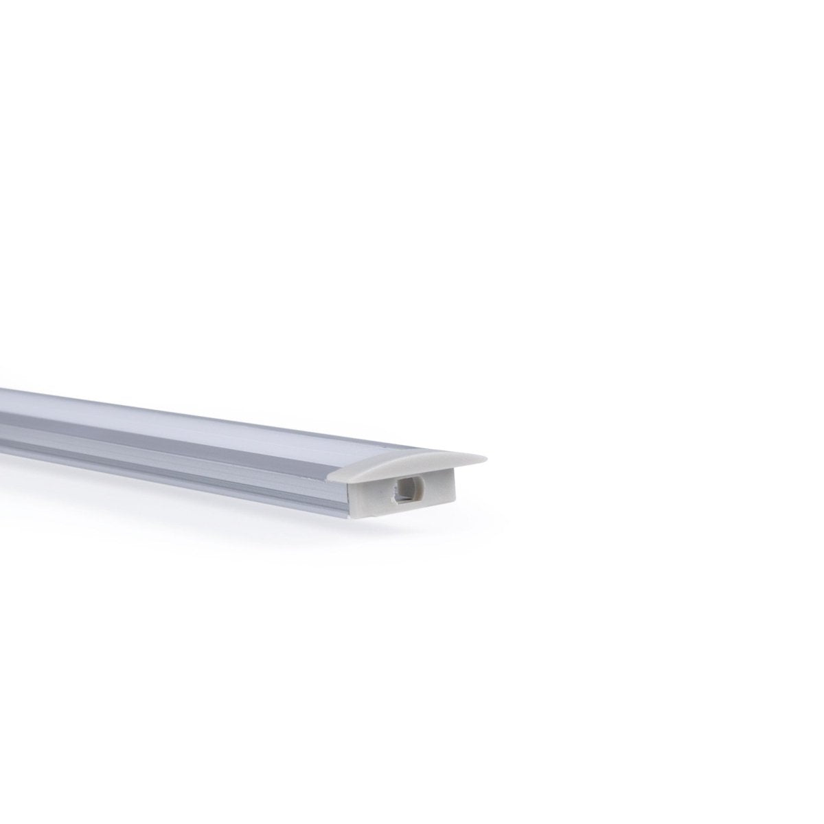 Perfil de aluminio de empotrar - Kit completo - 24,5 x 7mm - Tira LED hasta 12 mm - 2 metros - Barcelona Led-