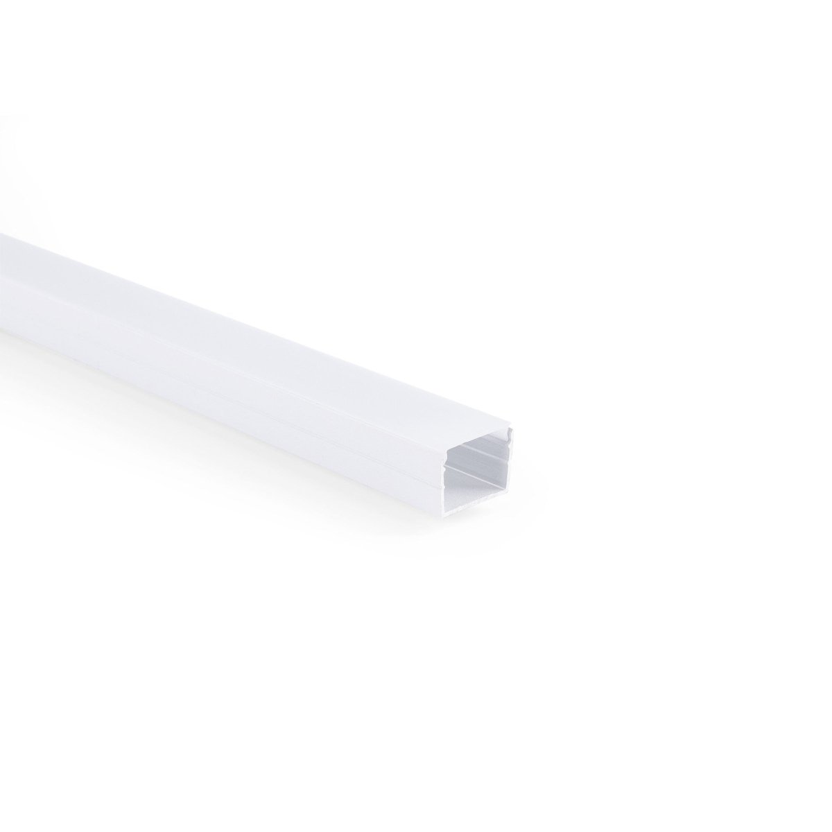 Perfil de aluminio para tira LED con difusor - Superficie - Kit completo - 18 x13mm - Tira LED ≤ 15 mm - 2 metros - Barcelona Led-