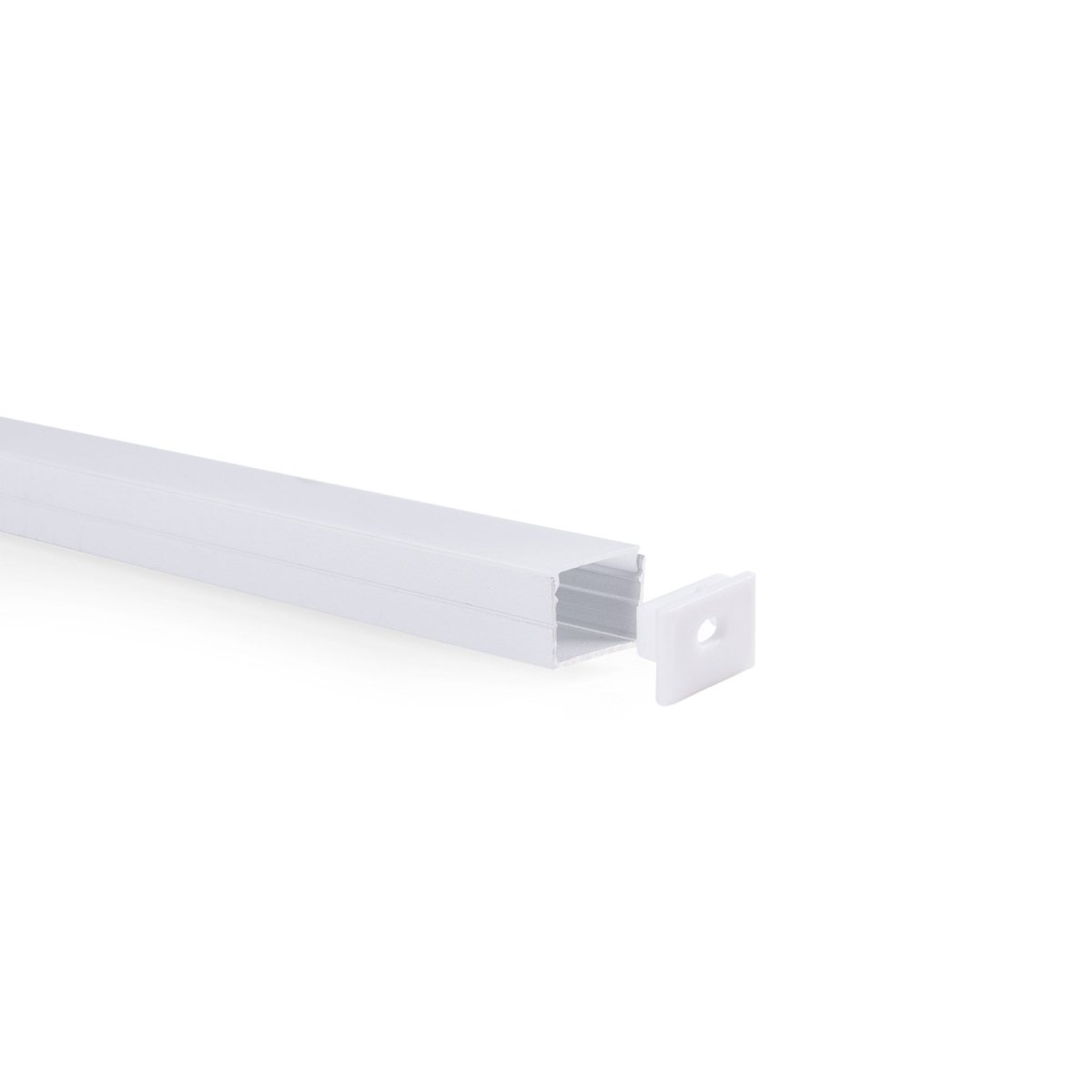 Perfil de aluminio para tira LED con difusor - Superficie - Kit completo - 18 x13mm - Tira LED ≤ 15 mm - 2 metros - Barcelona Led-