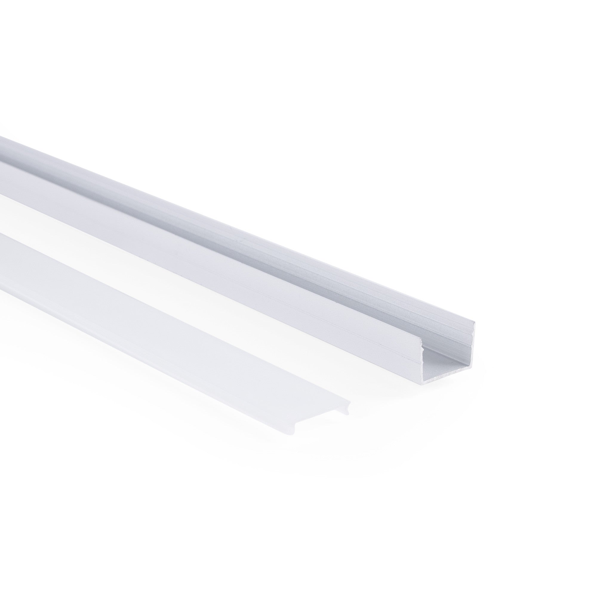 Perfil de aluminio para tira LED con difusor - Superficie - Kit completo - 18 x13mm - Tira LED ≤ 15 mm - 2 metros (13)