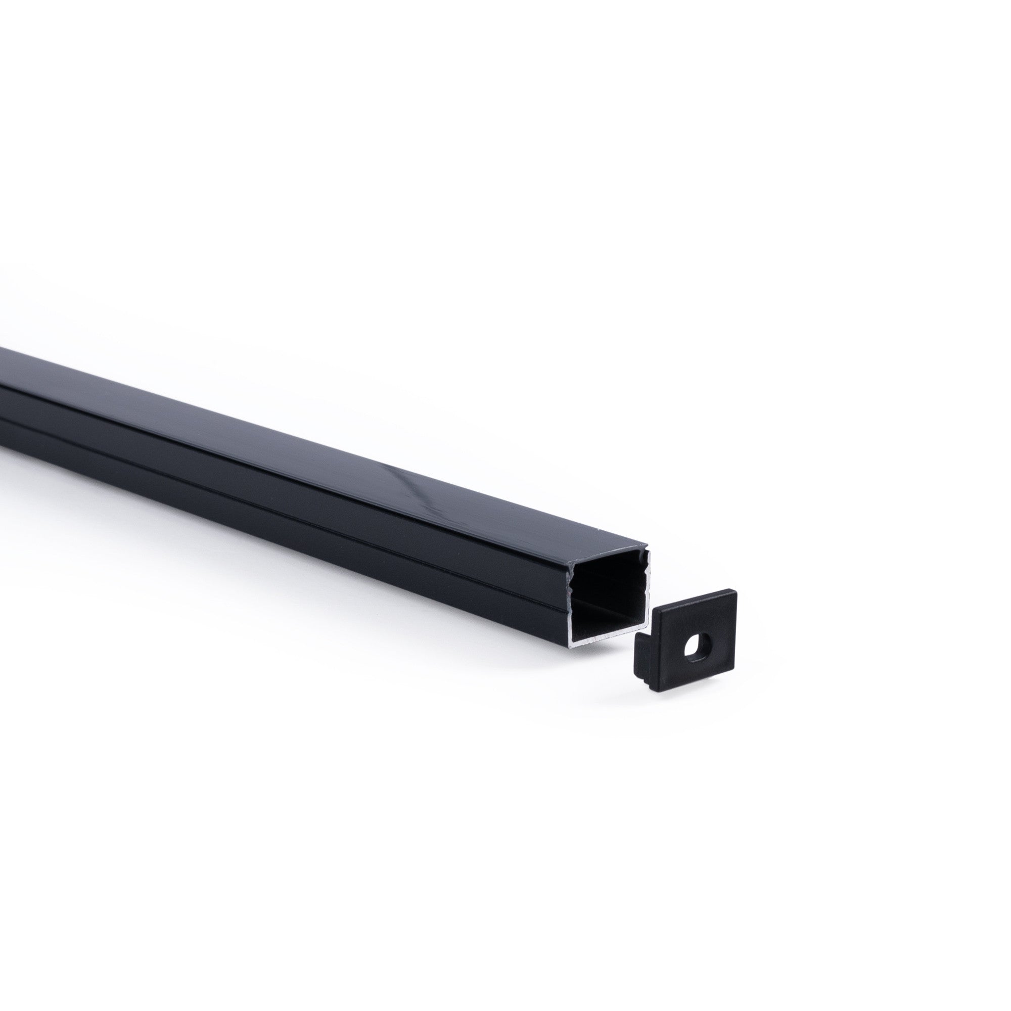 Perfil de aluminio para tira LED con difusor - Superficie - Kit completo - 18 x13mm - Tira LED ≤ 15 mm - 2 metros (20)