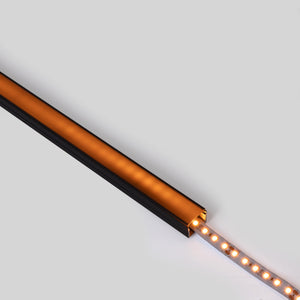 Perfil de aluminio para tira LED con difusor - Superficie - Kit completo - 18 x13mm - Tira LED ≤ 15 mm - 2 metros (24)