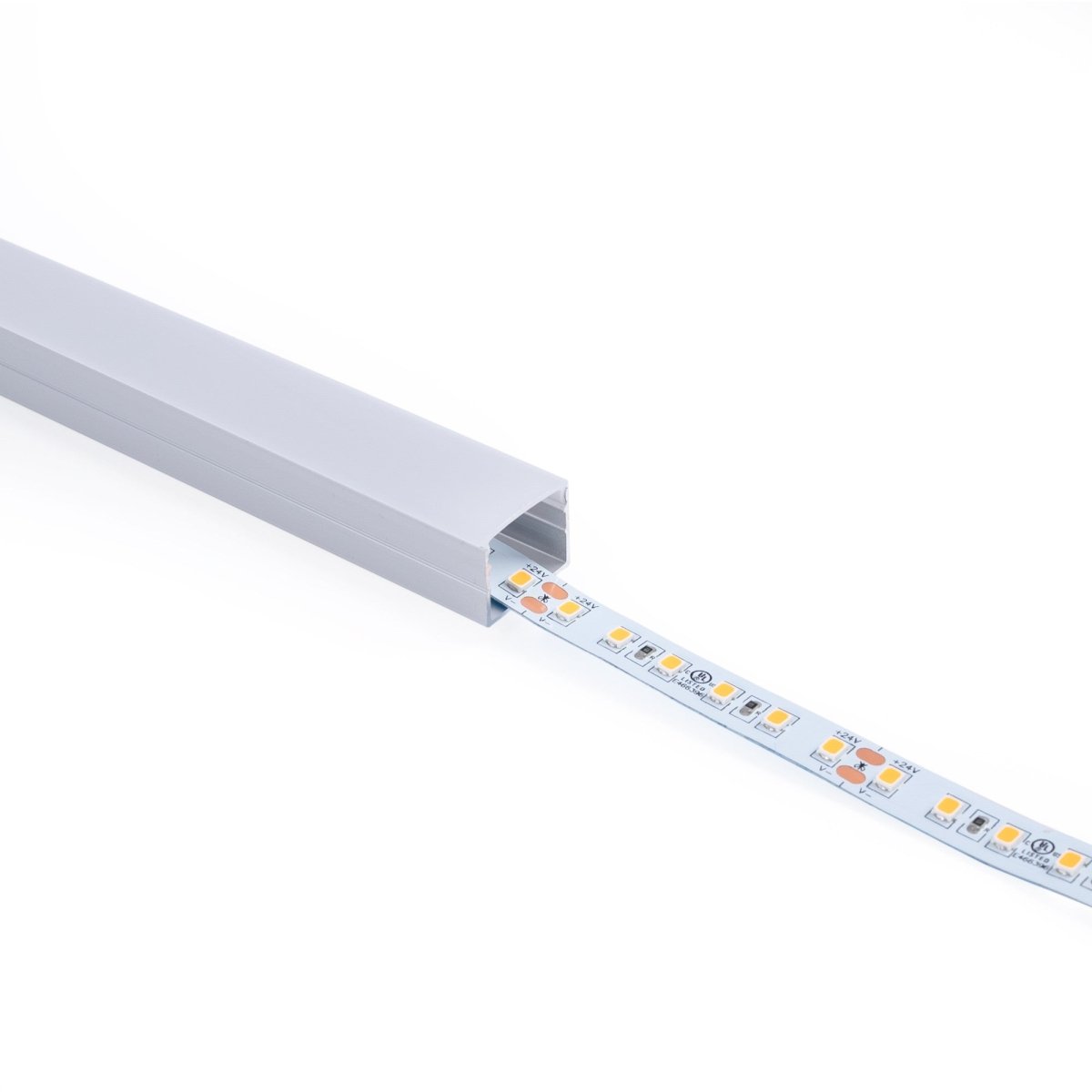 Perfil de aluminio para tira LED con difusor - Superficie - Kit completo - 18 x13mm - Tira LED ≤ 15 mm - 2 metros - Barcelona Led-