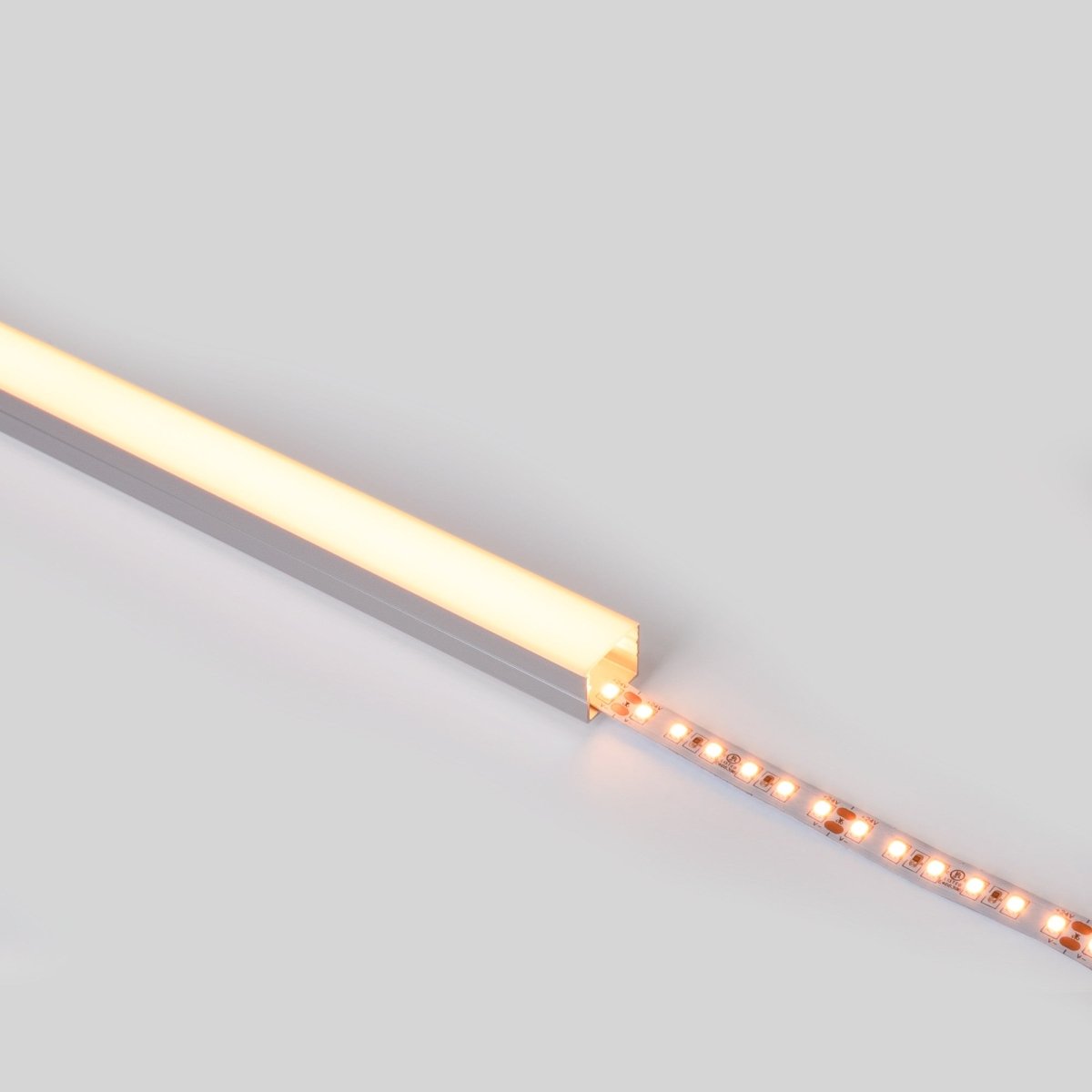 Perfil de aluminio para tira LED con difusor - Superficie - Kit completo - 18 x13mm - Tira LED ≤ 15 mm - 2 metros - Barcelona Led-